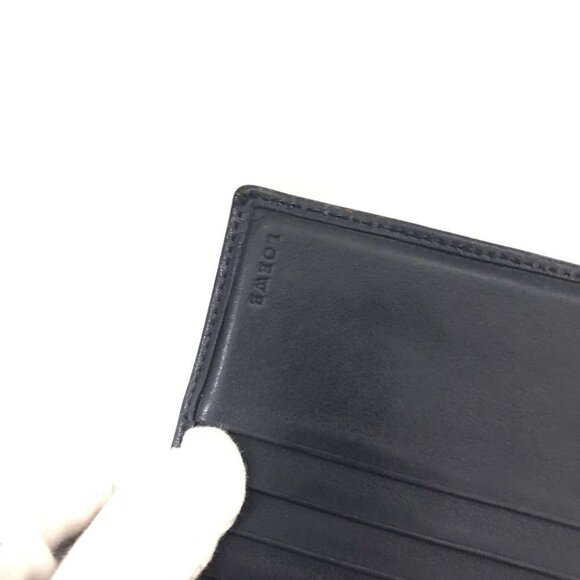 LOEWE Logo Buckle Motif Leather Bifold Wallet Navy blue/8BG0110 - Picture 8 of 8